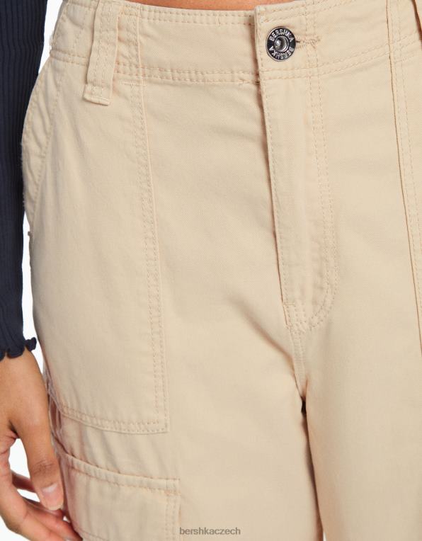 ženy Bershka cargo kalhoty rovného střihu P88441305 oblečení písek