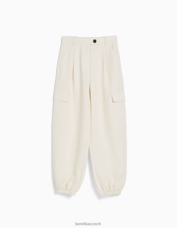 ženy Bershka nákladní joggery na míru P88441353 oblečení krém