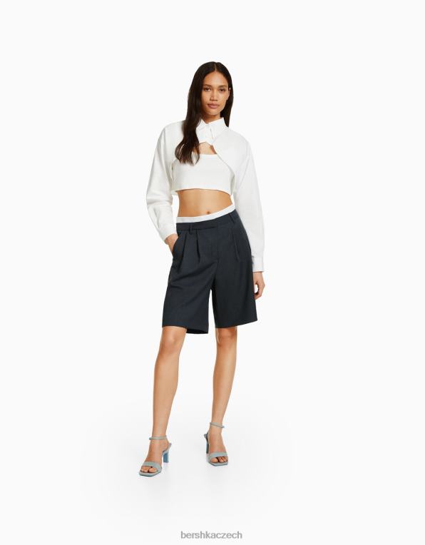 ženy Bershka bermudy na míru P88441686 oblečení tmavošedý