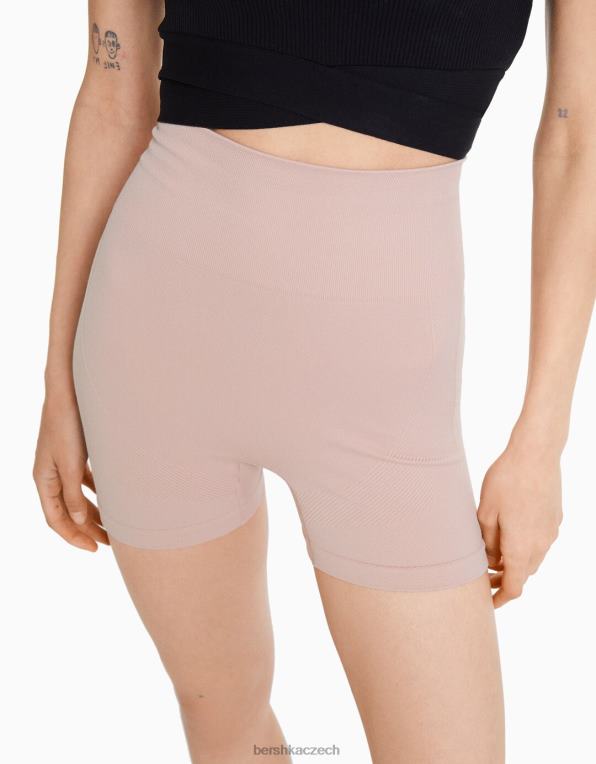 ženy Bershka bezešvé push up cyklistické šortky P88441463 oblečení růžový