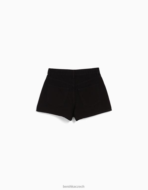 ženy Bershka máma fit džínové šortky P88441685 oblečení Černá