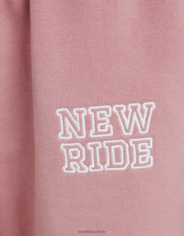 ženy Bershka plyšové bavlněné šortky P88441730 oblečení růžový