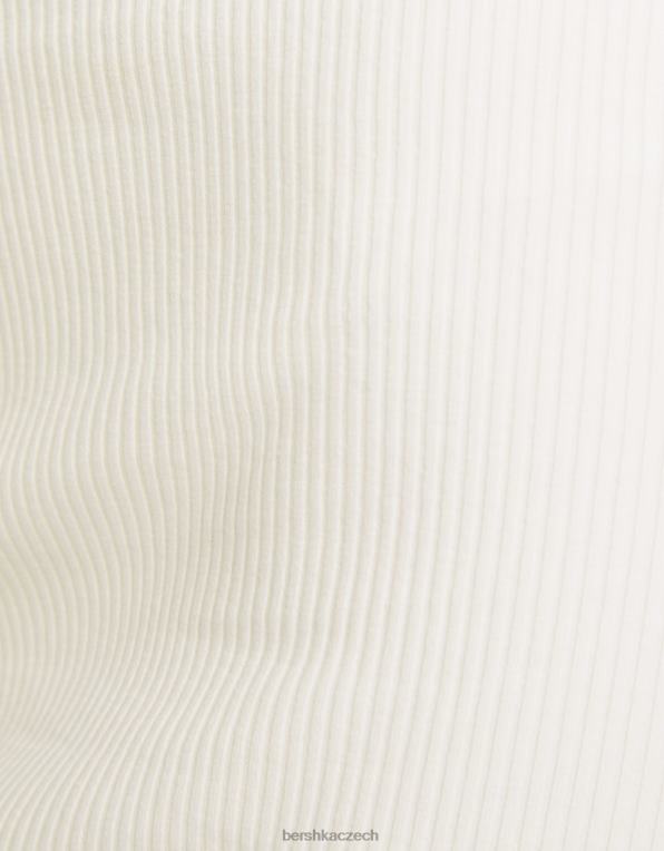 ženy Bershka žebrovaná minisukně P88441651 oblečení krém