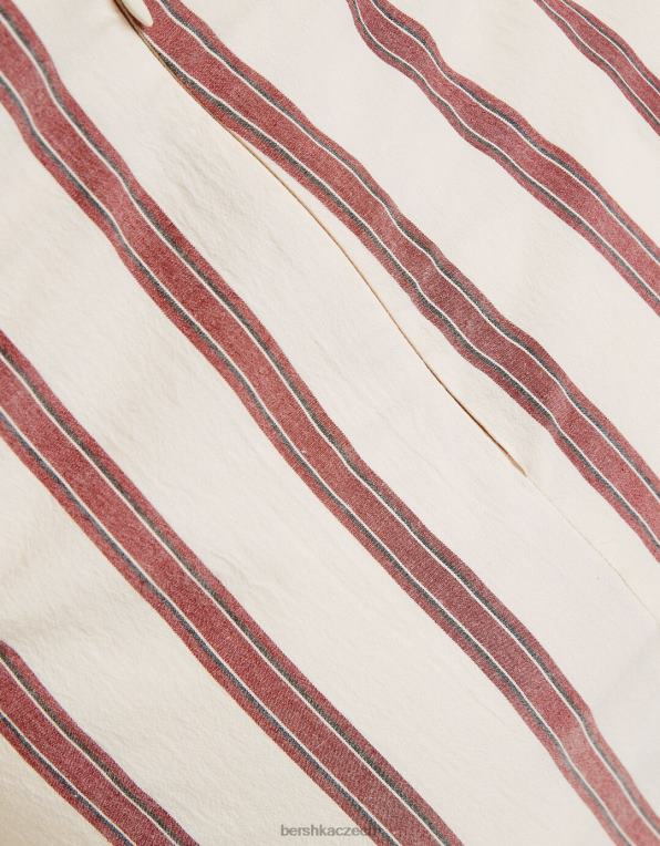ženy Bershka pruhovaná minisukně s uzly P88441661 oblečení písek