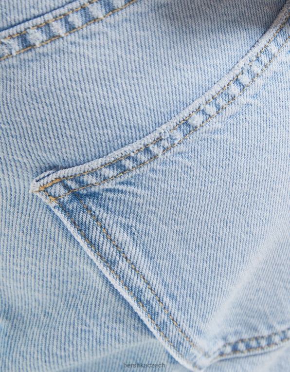 ženy Bershka vintage mini džínová sukně P88441647 oblečení světle modrá
