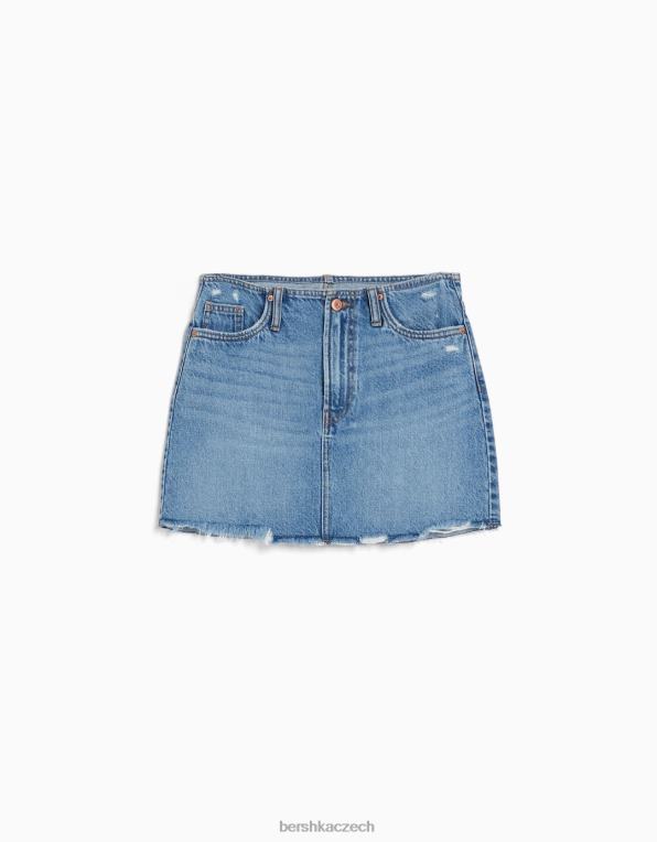 ženy Bershka vintage mini džínová sukně P88441648 oblečení modrý
