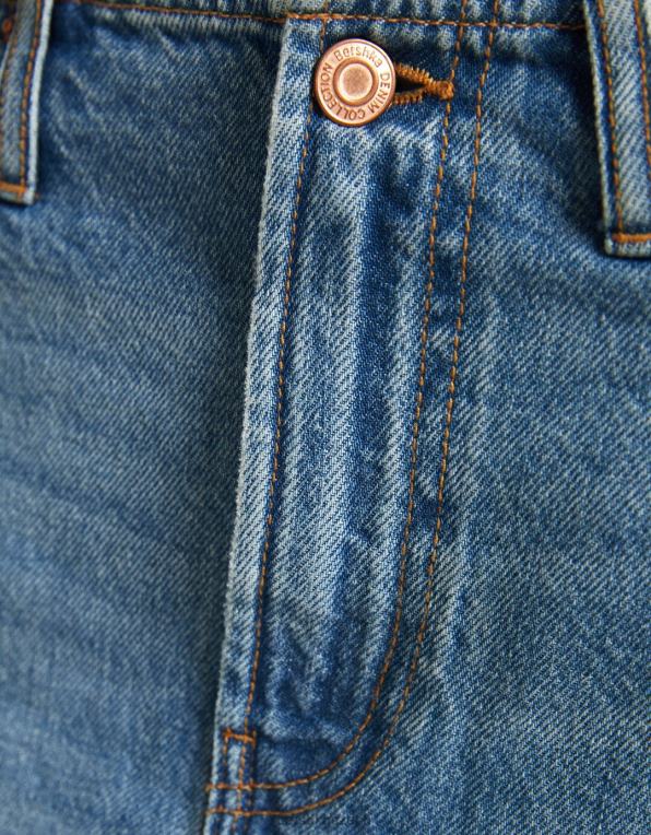 ženy Bershka vintage mini džínová sukně P88444052 oblečení modrý