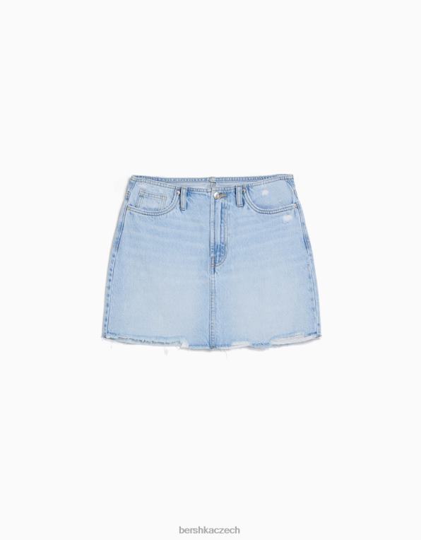 ženy Bershka vintage mini džínová sukně P88444055 oblečení světle modrá