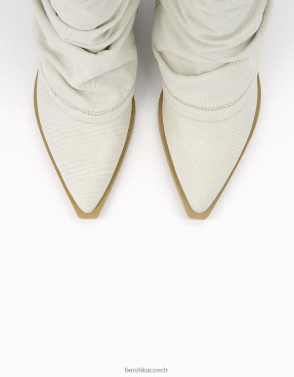 ženy Bershka džínové kovbojské kotníkové boty s třásněmi P88441834 obuv nemyjte