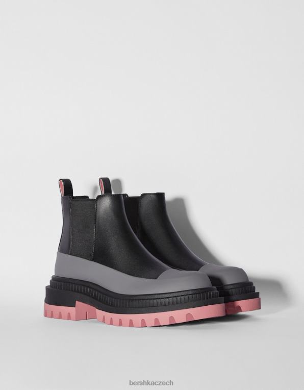 ženy Bershka barevná podrážka ploché kotníkové boty P88442317 obuv vícebarevný