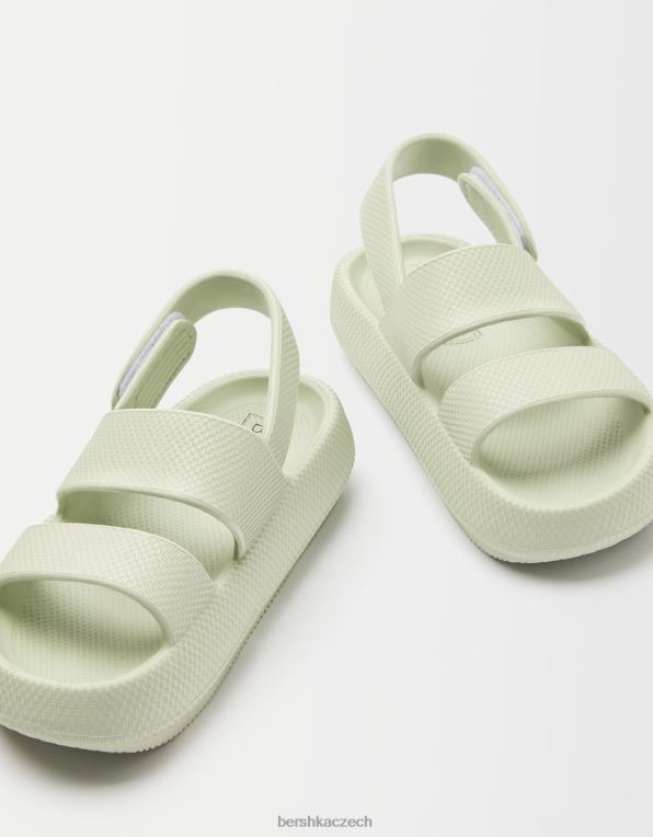 ženy Bershka ploché pogumované sandály P88442237 obuv khaki
