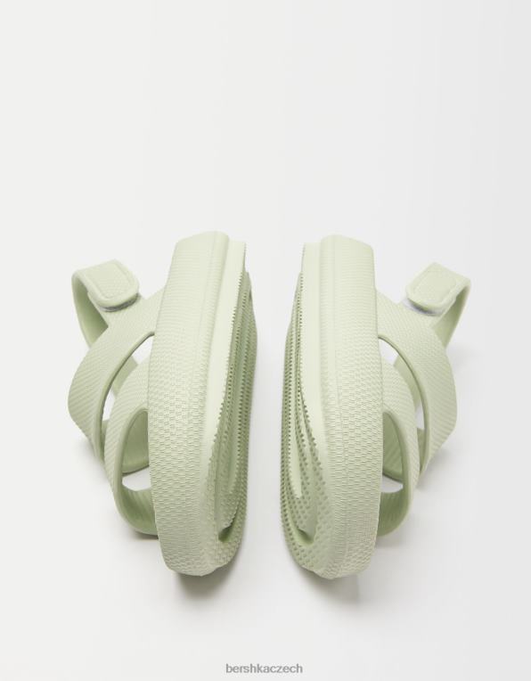 ženy Bershka ploché pogumované sandály P88442237 obuv khaki