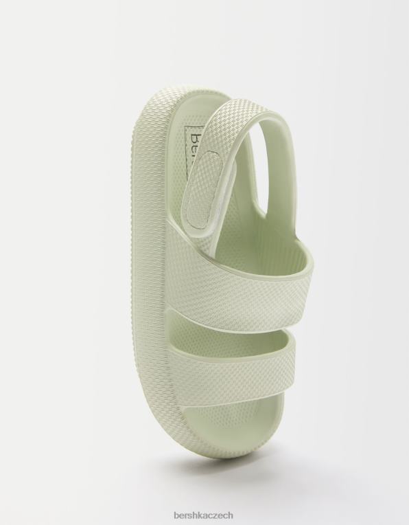 ženy Bershka ploché pogumované sandály P88442237 obuv khaki