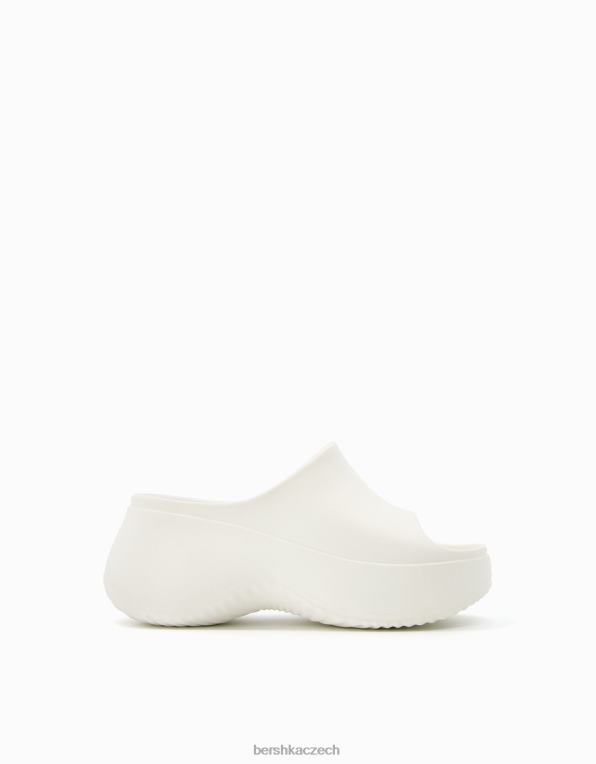 ženy Bershka pogumované sandály na platformě P88442242 obuv bílý