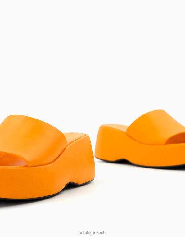 ženy Bershka sandály na platformě P88442211 obuv oranžový