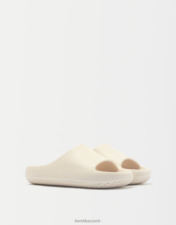ženy Bershka texturované ploché sandály P88442238 obuv ecru