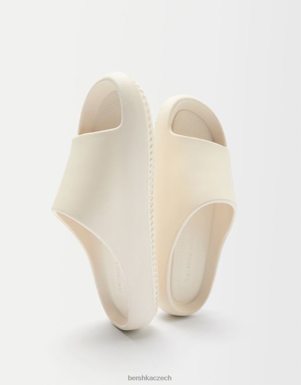 ženy Bershka texturované ploché sandály P88442238 obuv ecru