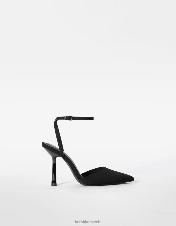 ženy Bershka páskové boty na podpatku P88442261 obuv Černá