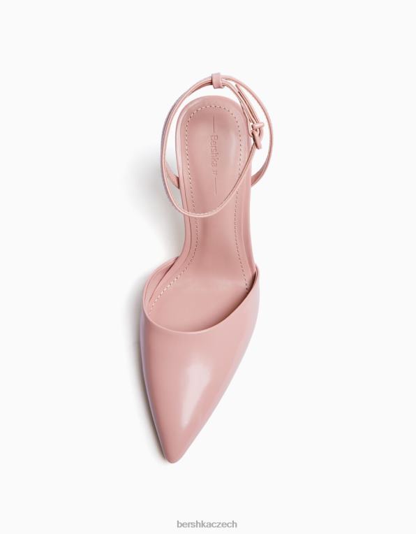 ženy Bershka páskové boty na podpatku P88442263 obuv růžový