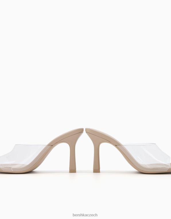 ženy Bershka muly na vinylovém podpatku P88442134 obuv naprostý