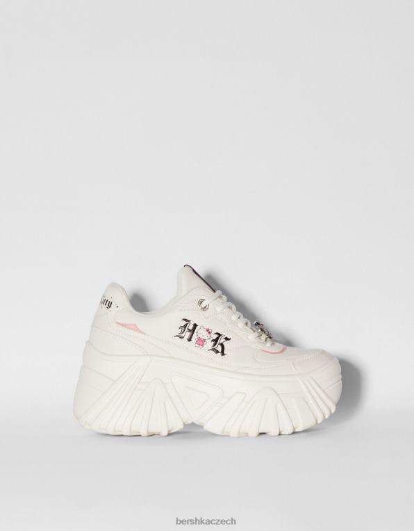 ženy Bershka hello kitty tenisky na platformě s kamínkovými detaily P88442063 obuv bílý