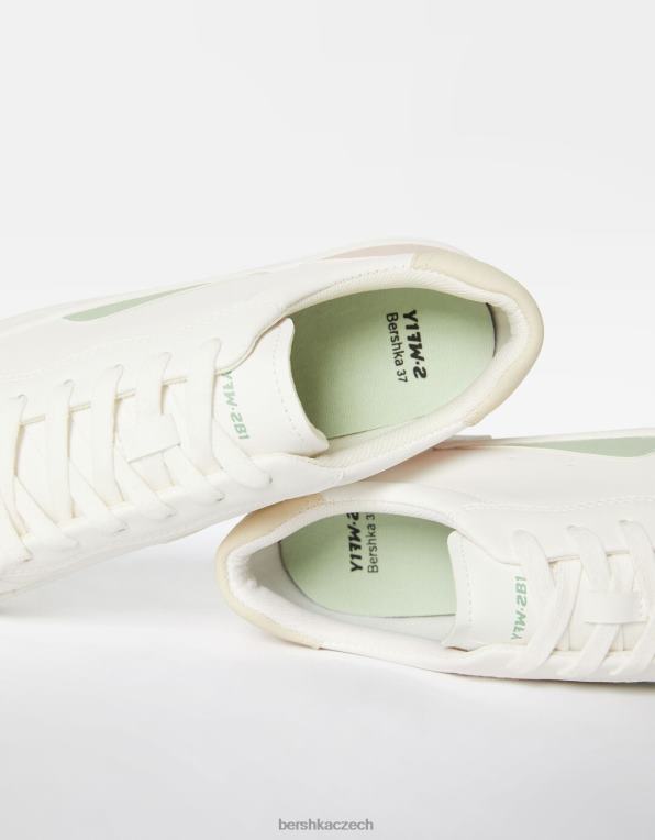 ženy Bershka kontrastní tenisky na platformě P88442124 obuv bílý