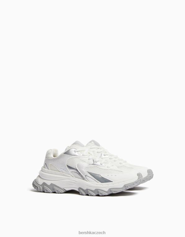 ženy Bershka kontrastní tenisky se síťovaným detailem P88441876 obuv vícebarevný