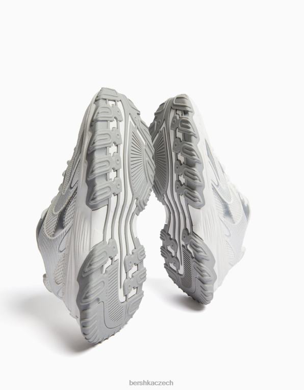 ženy Bershka kontrastní tenisky se síťovaným detailem P88442116 obuv vícebarevný