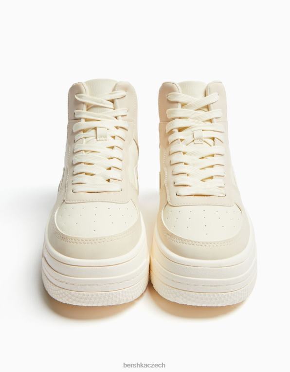 ženy Bershka kontrastní vysoké tenisky P88442109 obuv jiný