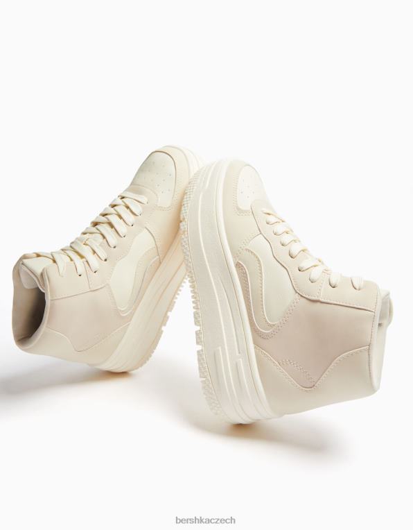 ženy Bershka kontrastní vysoké tenisky P88442109 obuv jiný