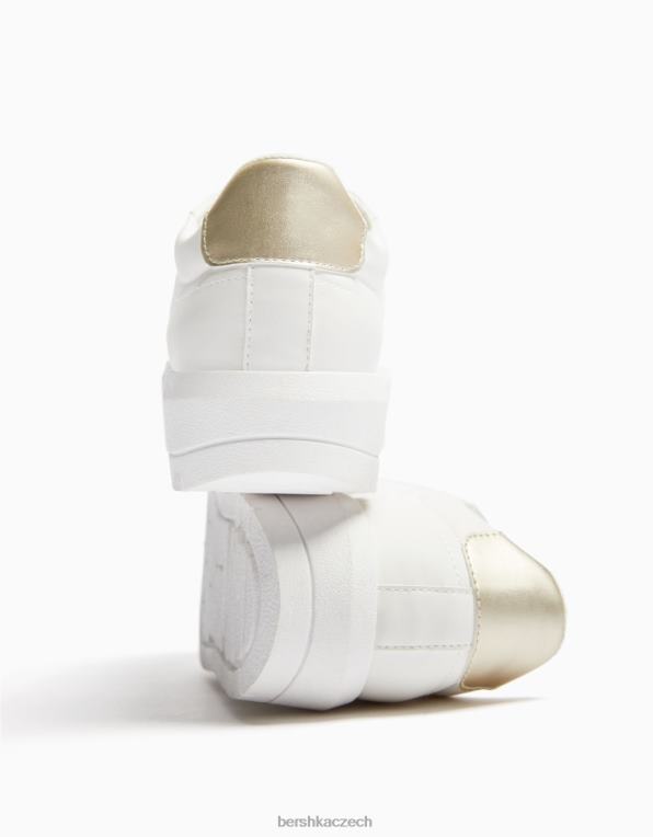 ženy Bershka tenisky na platformě s kovovými detaily P88442090 obuv bílý
