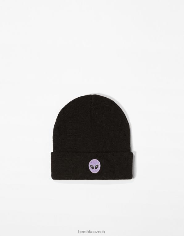 ženy Bershka vyšívaná čepice P88442560 Příslušenství Černá