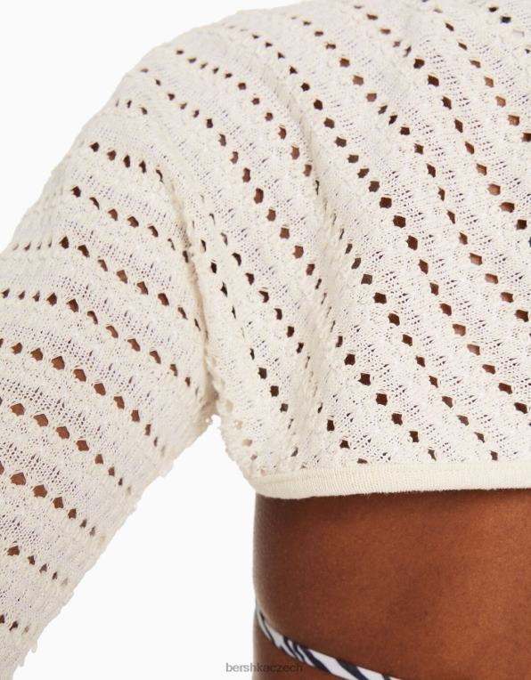 ženy Bershka otevřené pletené ohřívače paží P88441891 Příslušenství krém