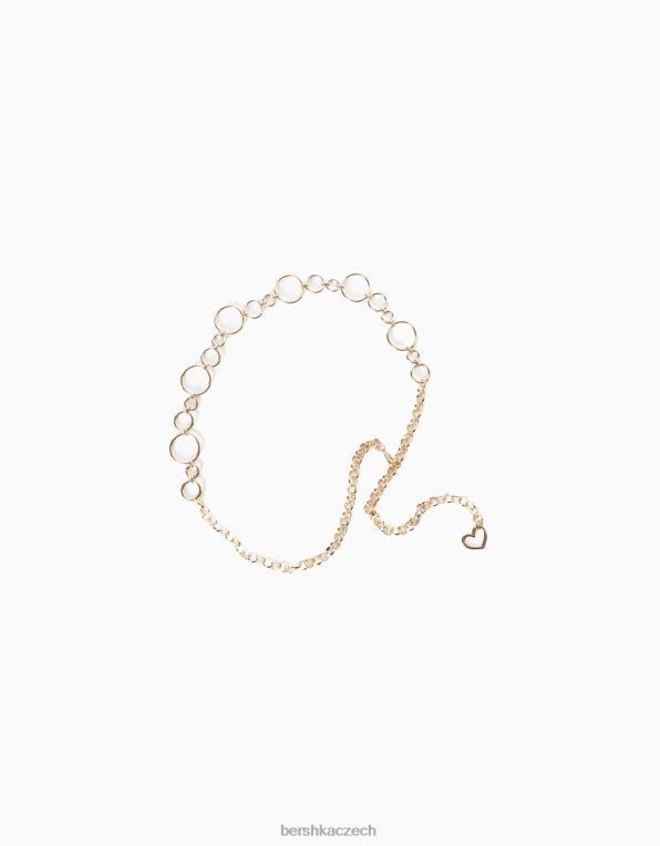 ženy Bershka řetězový pás s kroužky P88442543 Příslušenství zlato