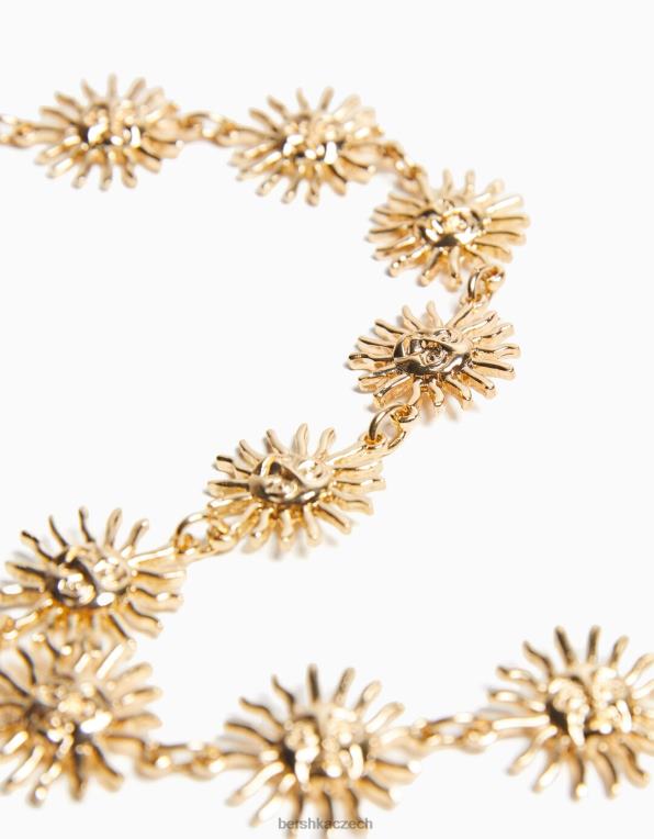 ženy Bershka pás s řetízkovým lemem P88442554 Příslušenství zlato