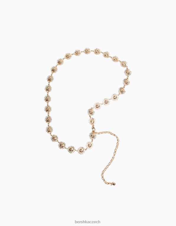 ženy Bershka pás s řetízkovým lemem P88442554 Příslušenství zlato