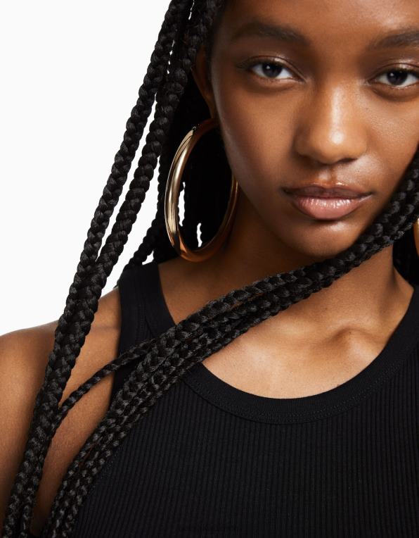 ženy Bershka balení 2 xl kruhových náušnic P88442472 Příslušenství zlato