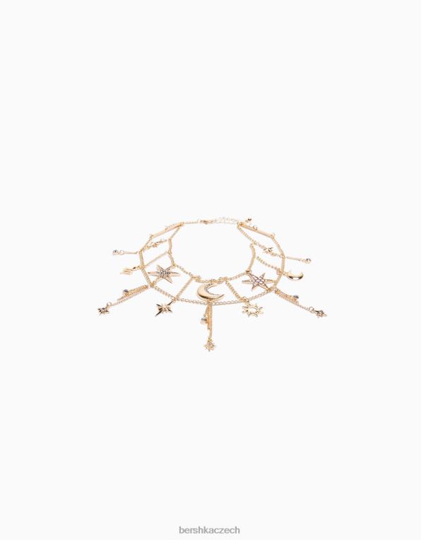 ženy Bershka hvězdicový náhrdelník P88442466 Příslušenství zlato