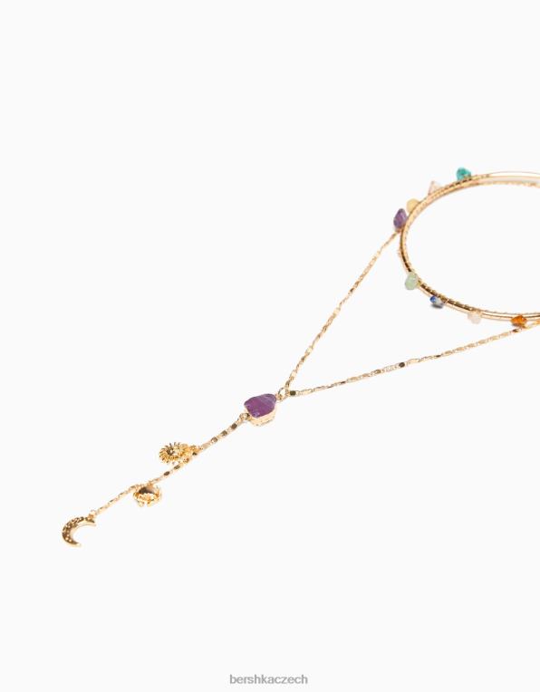 ženy Bershka sada 2 štrasových náhrdelníků P88442494 Příslušenství zlato