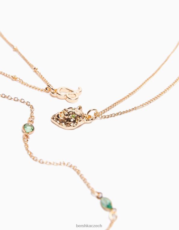 ženy Bershka sada 3 náhrdelníků leo zodiac P88442428 Příslušenství zlato