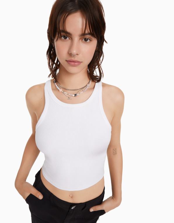 ženy Bershka sada 3 perlových náhrdelníků P88442512 Příslušenství stříbrný