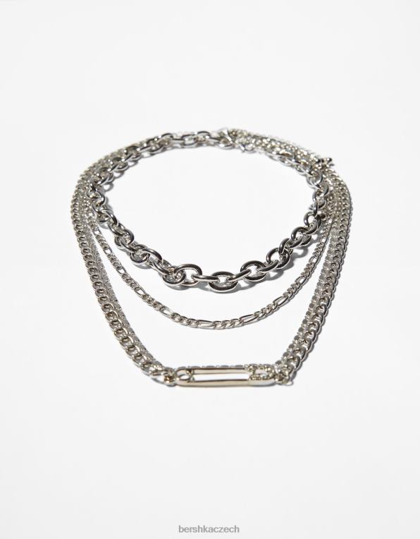 ženy Bershka sada 4 řetízkových náhrdelníků P88442485 Příslušenství nemyjte