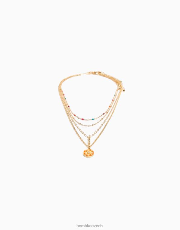 ženy Bershka sada 4 náhrdelníků z korálků P88442483 Příslušenství zlato