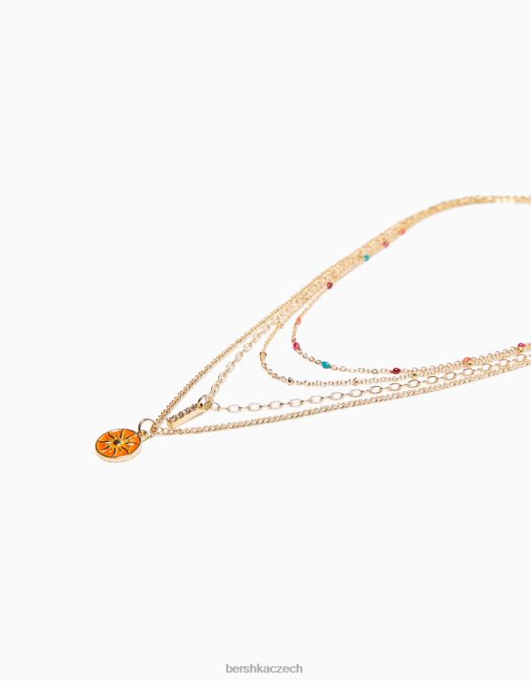 ženy Bershka sada 4 náhrdelníků z korálků P88442483 Příslušenství zlato