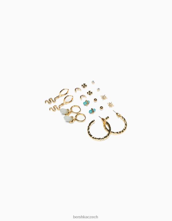 ženy Bershka sada 9 hadích náušnic P88442471 Příslušenství zlato