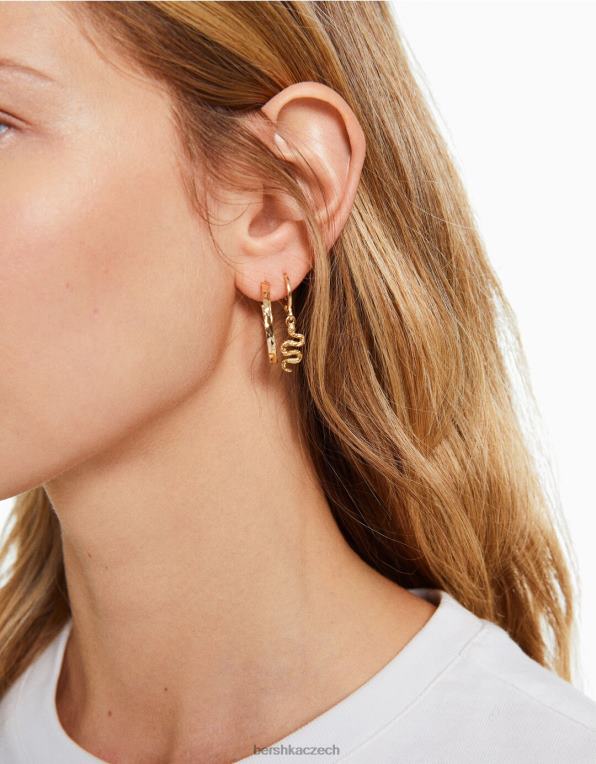 ženy Bershka sada 9 hadích náušnic P88442471 Příslušenství zlato