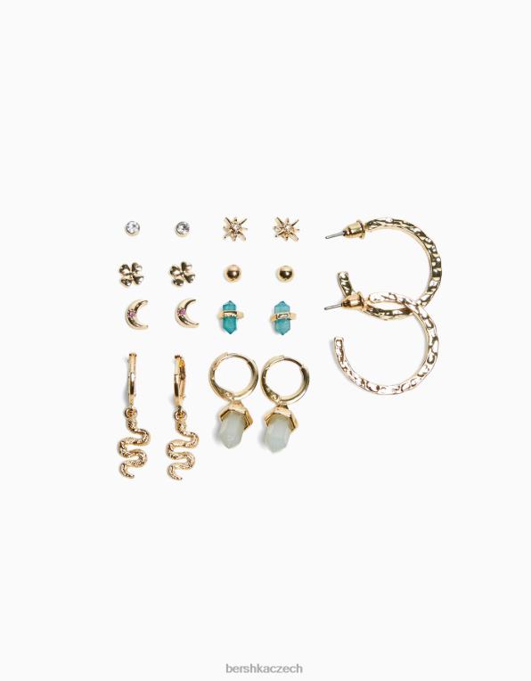 ženy Bershka sada 9 hadích náušnic P88442471 Příslušenství zlato