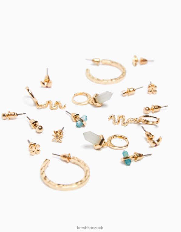 ženy Bershka sada 9 hadích náušnic P88444204 Příslušenství zlato