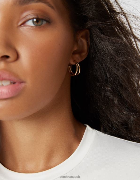 ženy Bershka sada 9 náušnic ve tvaru srdce P88442474 Příslušenství zlato