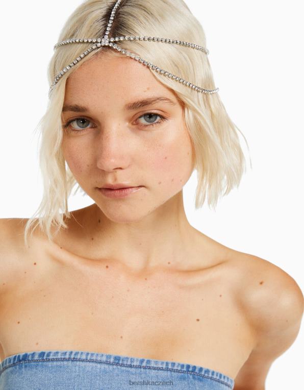 ženy Bershka štrasové šperky do vlasů P88441866 Příslušenství stříbrný